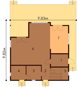 Фотография плана первого этажа дома проекта Эмилия