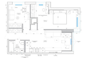 Дизайн-проект трехкомнатной квартиры 69 кв.м. в скандинавском стиле