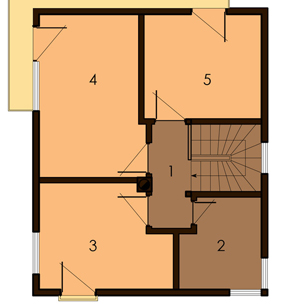 Фотография плана второго этажа дома проекта Голд